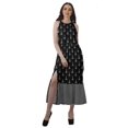 thumbnail image 1 of Moomaya Robe de Vacances pour Femmes en Rayonne, Col Licou, Sans Manches, Fente avant, Robe Imprimée, 1 of 4