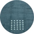 thumbnail image 1 of Ahgly Company Tapis Rond Abstrait Vert Profond Intérieur, 4 Pieds Rond, 1 of 6