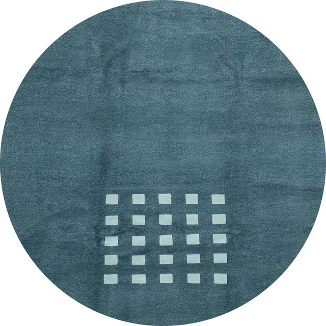 Ahgly Company Tapis Rond Abstrait Vert Profond Intérieur, 4 Pieds Rond