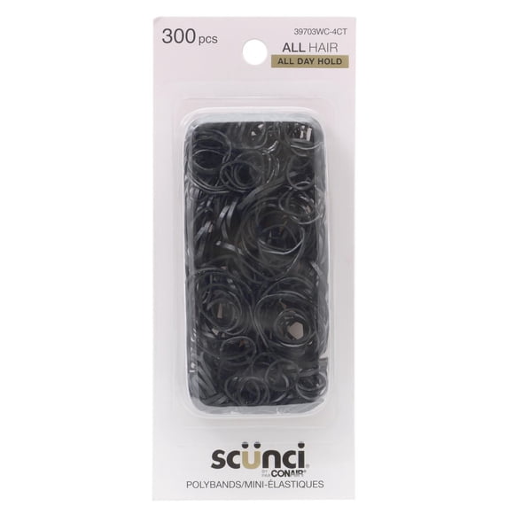 Paquet de 300 bandes élastiques Scünci – noir