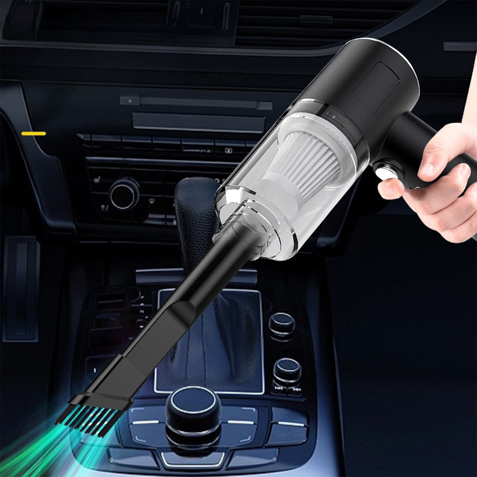 YFGEFTR Deals Car Vacuum Cleaner 3000PA Strong Suction Handheld Wireless Vacuum Cleaner Blower 2 In 1 Portable Vacuum Cleaner For Car Home