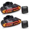 thumbnail image 1 of WSDCAM Bike Tail Light with Turn Signals and Brake Light Bike Horn Alarm with Remote,Rechargeable Waterproof Rear Bike Light 2 Pack, 1 of 7