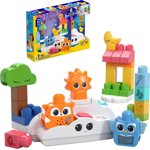 MEGA BLOKS Fisher-Price Toy Blocks Rise & Snooze Night Light (30 Pieces) for Toddler