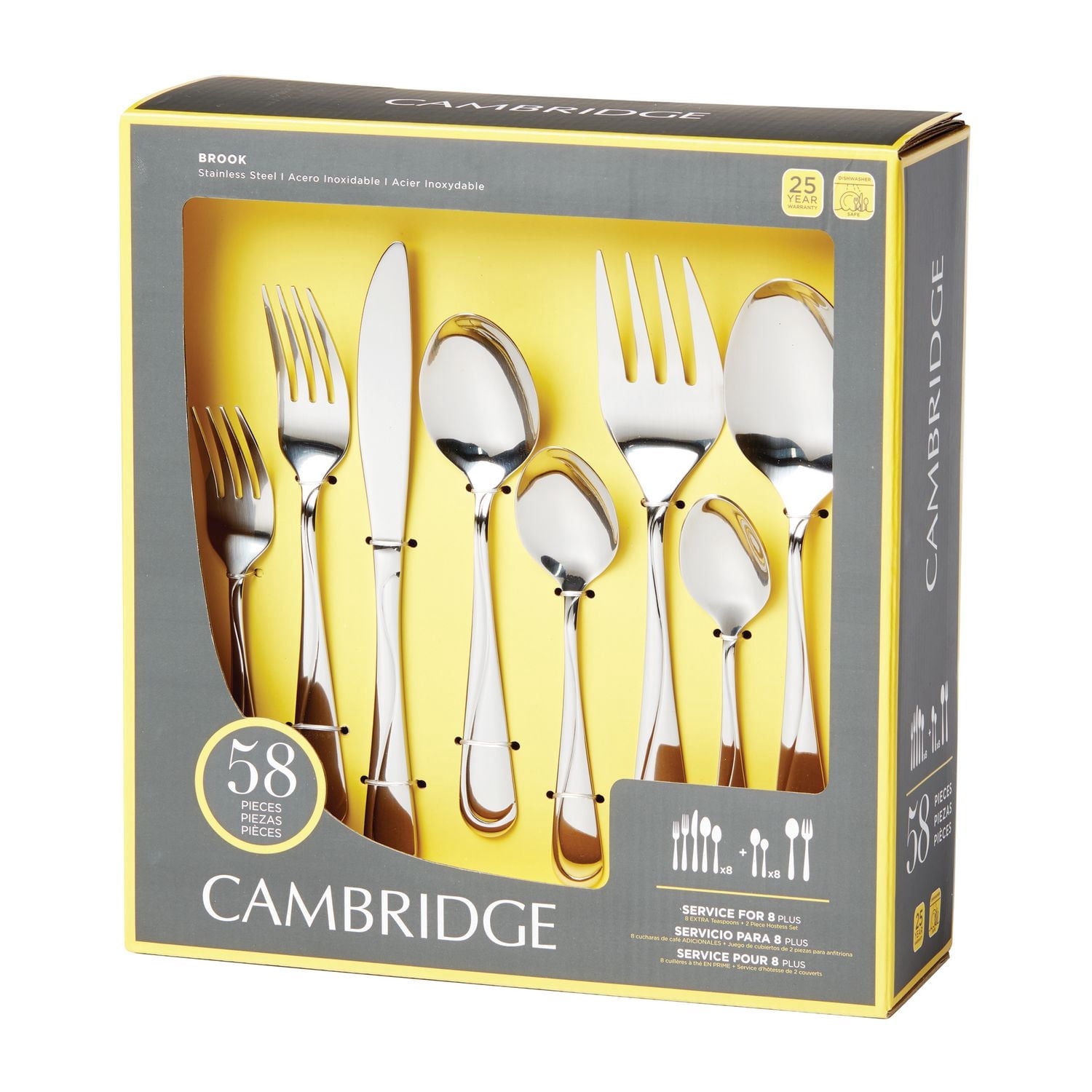 Cambridge Brook Mirror 58 Piece Flatware Set