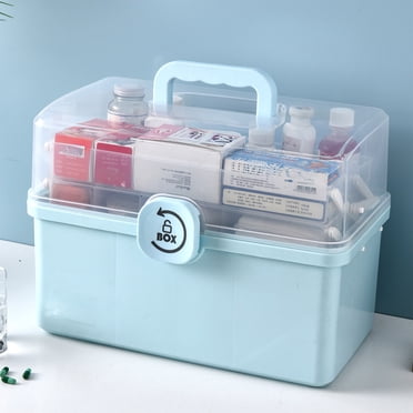 Chmadoxn Malles de Rangement, Organisateurs et Rangement de Garde-Robe, Organisation et Rangement, Trousse de Premiers Soins à Domicile Portative Boîte d'Urgence Petite Boîte Boîte Grande Capacité pour Usage Domestique Coffre à Médicaments en Plastique