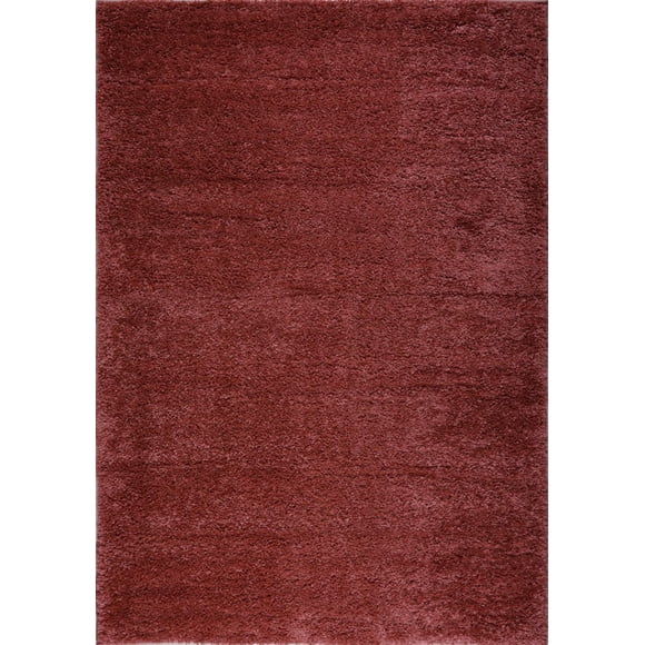 Ladole Rugs Solid Color Shaggy Meknes Durable Beautiful Turkish Indoor Area Rug Carpet in Peach Orange 3'11" x 5'7"