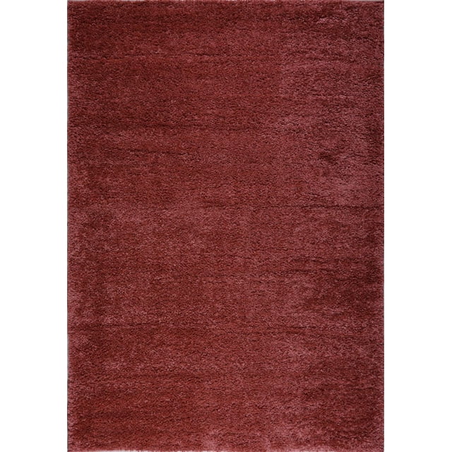 Ladole Rugs Solid Color Shaggy Meknes Durable Beautiful Turkish Indoor Area Rug Carpet in Peach Orange 6'5" x 9'5"