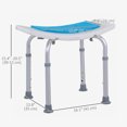 thumbnail image 3 of HOMCOM Chaise de Douche Siège de Bain Rembourré en EVA avec Pieds à Ventouse 300 Lb, 3 of 10