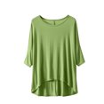 thumbnail image 3 of AherBiu T-Shirts pour Femmes à Col Rond, T-Shirts de Pyjama Amples, Été, Légers, Doux, Tunique à Manches Courtes, Hauts, Couleur Unie, 3 of 3