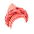 thumbnail image 2 of Fashion Women Beading Braid Hat Muslim Ruffle Cancer Beanie Wrap Cap Sleep Caps Satin Lined Hair Bonnets, 2 of 2