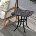 thumbnail image 2 of Outsunny Table d'Appoint d'Extérieur en Aluminium Coulé avec Trou pour Parasol, 2 of 10