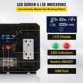 thumbnail image 4 of KFFKFF Power Inverter, 5000W Altered Wave Device, 12V DC to 110V AC Car Converter, equipped with LCD Display, Remote Access, LED Illumination, and GFCI Outlets for Recreational Vehicles, Lorries, 4 of 9