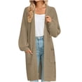 thumbnail image 1 of Yuyuzo Womens Plus Size Cardigans Cable Knit Sweater Jackets Long Sleeve Open Front V Neck Solid Color Outwear, 1 of 6