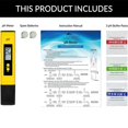 thumbnail image 2 of OUTAD PC101 PH/CL2 Chlorine Tester Digital Water Quality Tester Portable Swimming Pool Spa Aquarium PH Meter Test Accessories, 2 of 8