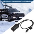 thumbnail image 2 of Unique Bargains 20V 0.54m Cigarette Lighter Adapter USB Type C Cigarette Lighter Converter Cable for Car RV Black, 2 of 7