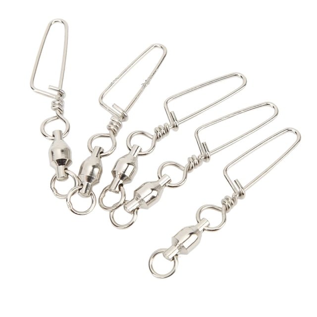Haute Résistance de Pêche Snap Pivote, 20PCS Anticorrosion Verrouillage Rapide 360 Degrés Rotation Roulement à Billes Pivots pour la Pêche au Large pour l'Eau Salée 4, 5, 6, 7