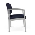 thumbnail image 4 of Lenox Steel Reception Waiting Oversize Guest Chair / Silver Steel / Navy Blue, 4 of 5