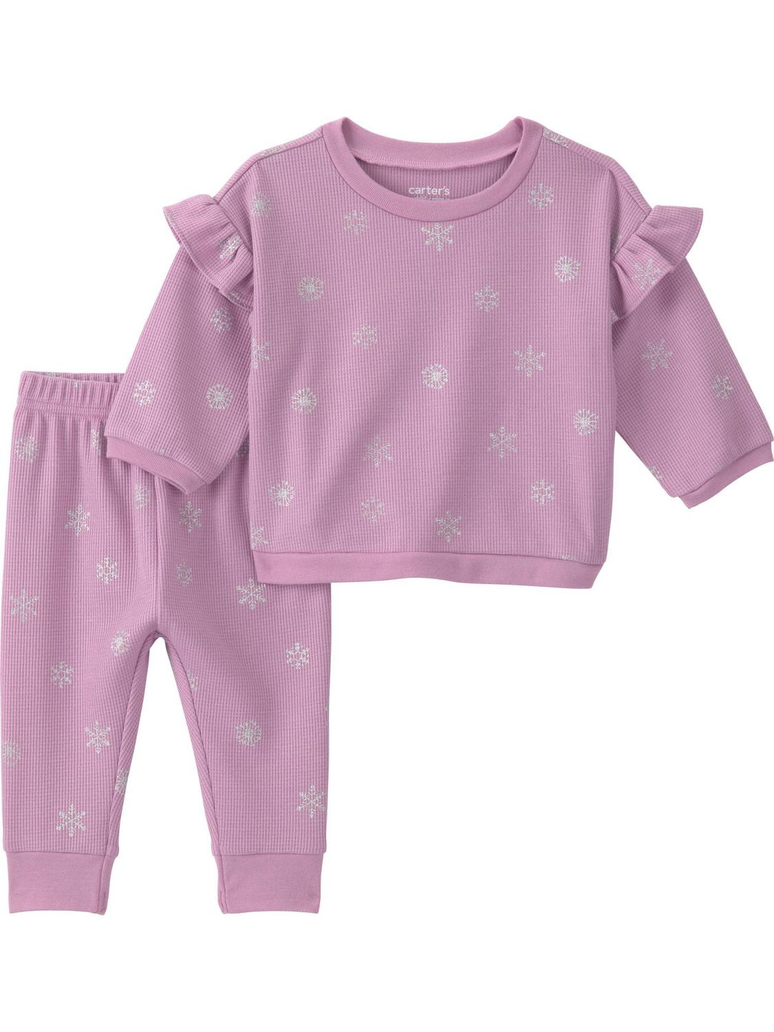 Carter's Child of Mine Baby Girl 2-Piece Snowflake Top and Pant Set