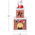 thumbnail image 2 of Mr. Christmas 18 Inch Animated Santa in Chimney with LED Lights and Music, White, 2 of 6