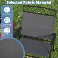 thumbnail image 4 of Gymax 4 Pack Patio Folding Chairs w/ Backrests & Armrests Metal Frame Outdoor Gray, 4 of 9