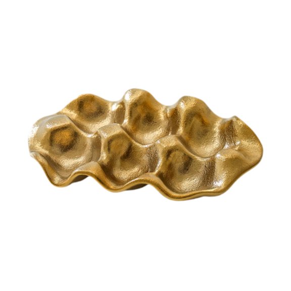 Siruishop Porte-Oeufs en Céramique, Organisateur d'Oeufs, Étagère, Déco de Cuisine, Plateau à Oeufs Portable et Moderne, Distributeur d'Oeufs pour Tiroir, Armoire, Garde-Manger, Étagères, Or