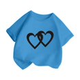 thumbnail image 3 of HNMKIU T-Shirt Graphique Tendance pour Filles Col Rond Manches Courtes Haut d'Été Décontracté pour Enfants, 3 of 5