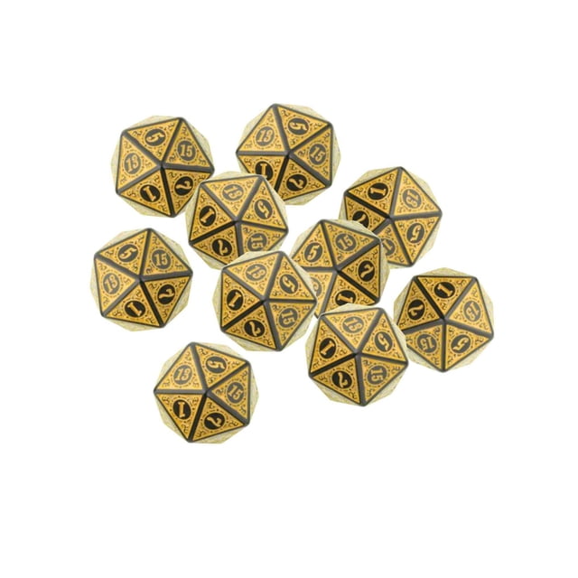 serony 10 Pieces Polyhedral Dice Wear Resistant Accessories for MTG Toy Gift RPG