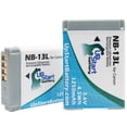 thumbnail image 1 of 2x Pack - Canon NB-13L Battery Replacement - For Canon NB-13L Digital Camera Battery (1250mAh, 3.6V, Lithium-Ion), 1 of 4
