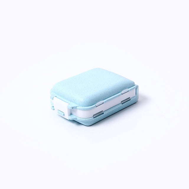 Portable Pill Organizer Box with 7-Day Compartments - Leakproof Travel Medication Case for Daily Vitamins & Supplements