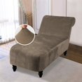 thumbnail image 2 of 2024 Velvet Armless Chaise Lounge Slipcover Stretch Sofa Slip Cover Furniture Protector, 2 of 8