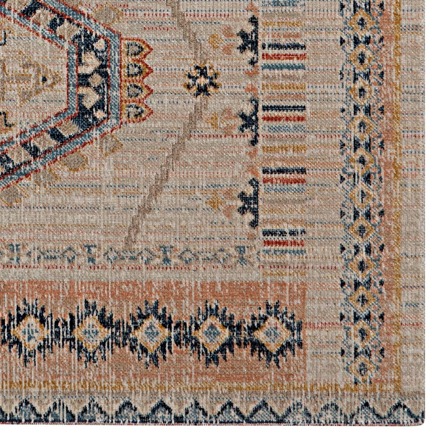Great Zero Lana Ivory & Terracotta 5' x 7'6" Area Rug