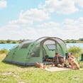 thumbnail image 2 of Outsunny Tente de Camping Multi-Pièces pour 5 Personnes, Grande Tente Familiale, Vert, 2 of 10