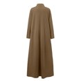 thumbnail image 4 of Gspmoly Robes d'Été pour Femmes, Robe Décontractée Grande Taille pour Femmes à Col Montant, Couleur Unie, Manches Longues, Hiver Automne, Basique, Maxi Longue Décontractée, Robe Quotidienne de Vacances, Robes de Mariage pour Femmes, Économies, 4 of 6