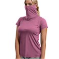thumbnail image 3 of BiZtdJrK Chandails de Bain de Protection Solaire pour Femmes Été Plage Maillot Dermoprotecteur Chandail Séchage Rapide Manches Courtes Plein Air Randonnée Hauts Violet TG Cadeaux de la Fête des Mères, 3 of 8