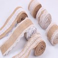 thumbnail image 4 of 2m 50mm Width DIY Handmade Lace Linen Roll Natural Burlap Rolls for Wedding Present Gift Home Decoration Crafts Lace Linen, 4 of 10