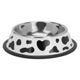thumbnail image 2 of Bol en Acier Inoxydable pour Chien et Chat, Bol d'Alimentation pour Chien pour Chien Mignon Modèle de Vache Ronde Incassable pour Chiots pour la Nourriture Humide pour Petits Chiens, 2 of 9