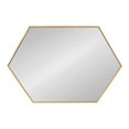 thumbnail image 2 of Kate and Laurel Rhodes Modern Hexagon Wall Mirror, 24" x 36", Gold, Chic Geometric Wall Mirror, 2 of 5