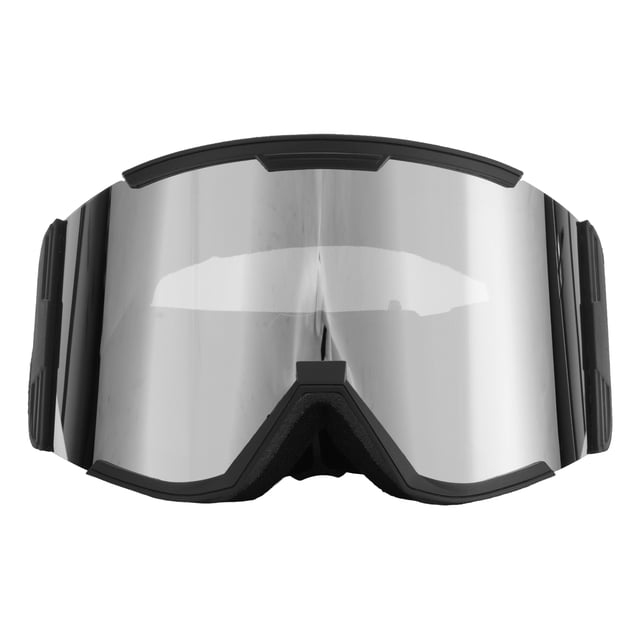 Skiing Protection Goggles, Ski Goggles Oversized OTG Design Double Layer Lenses Anti Fog For Snowboarding Black Frame Grey Lens,Black Frame Silver Lens,Black Frame Red Lens,Red