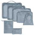 thumbnail image 2 of 6Pcs Foldable Travel Packing Cubes, Waterproof Storage Organizer Bags Set with Buckle and Mesh Design, 2 of 5