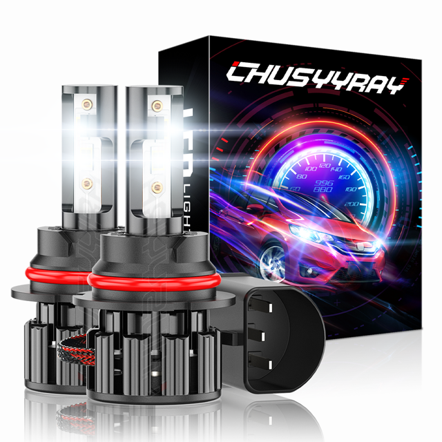 2 Pcs 9007 9004 HB5 Ampoules de Phare LED Blanc Plug&Play pour Ford Excursion 2000-2004, CHUSYYRAY