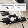 thumbnail image 4 of DEWENWILS 6-Outlet Power Bar, Power Strip Surge Protector with 25 Foot Extension Cord Indoor, Low Profile Flat Plug, Pro, 4 of 7