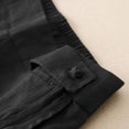 thumbnail image 5 of Timegard Cotton Linen Pants for Women Wide Leg Elastic Waisted Casual Loose 7/8 Trousers with Pockets, 5 of 5