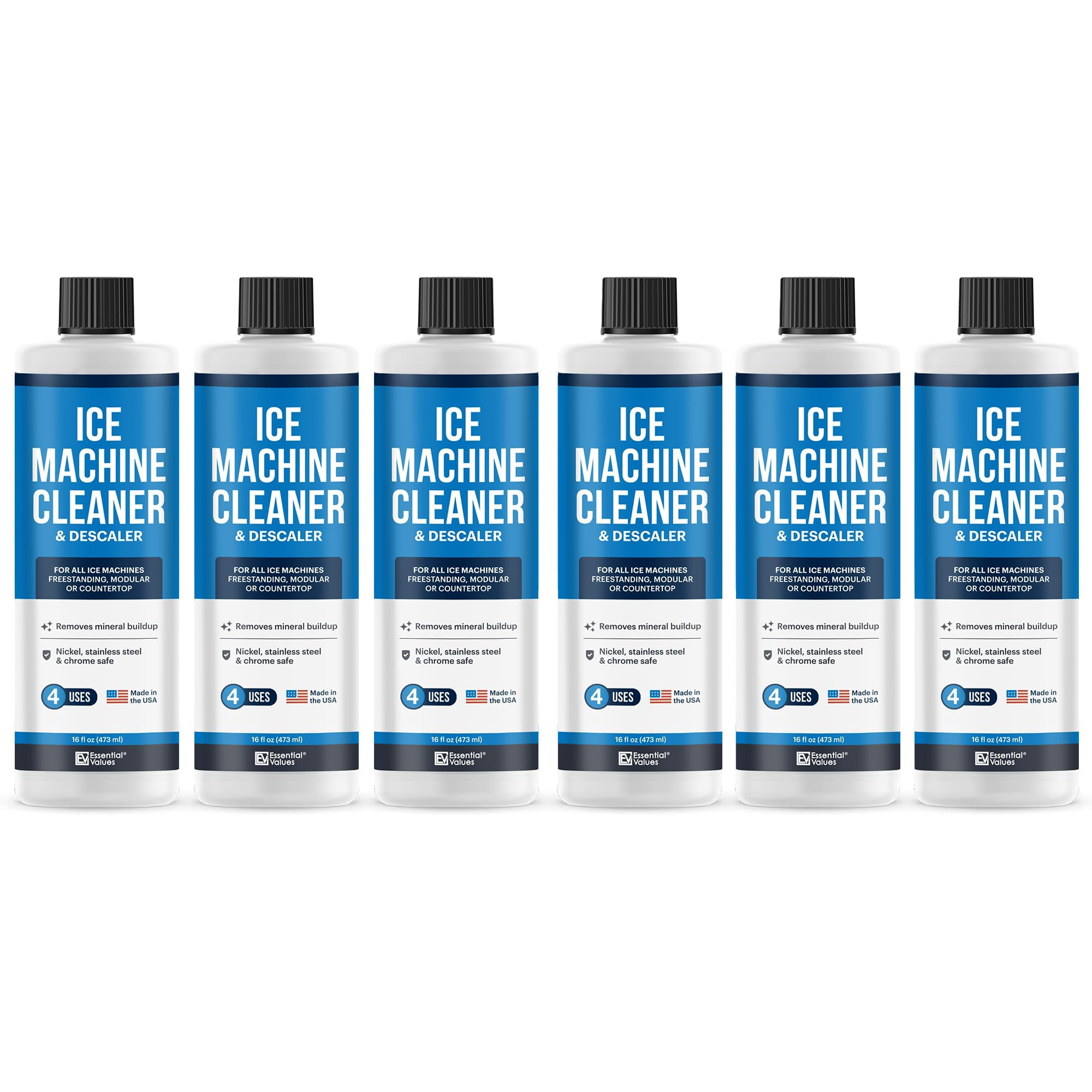 Ice Machine Cleaner and Descaler 16 fl oz Descaler | Ice Maker Cleaner Compatible with All Major Brands (Scotsman, KitchenAid, Affresh, Opal, Manitowoc) (6 pack)