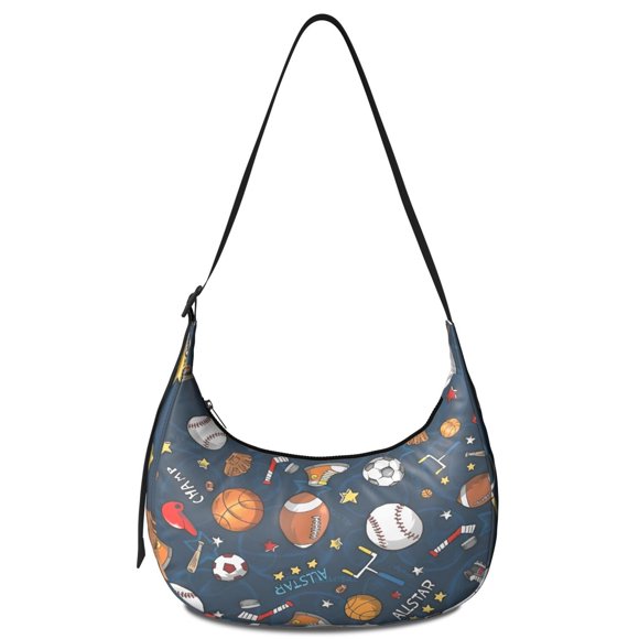 Sac Bandoulière de Sport Baseball Sangle Ajustable Nylon Léger Basketball Soccer Soccer Imprimé Femmes Cadeaux Femmes Ado Petit Sac à Main pour Femmes Voyage