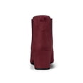 thumbnail image 4 of Unique Bargains Women's Pointed Toe Chunky Heel Chelsea Ankle Boots Burgundy 8, 4 of 8