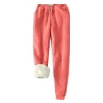 thumbnail image 3 of Ensemble de Survêtement en Molleton pour Femmes 2 Pcs Tenue d'Hiver Chaude Doublée Sherpa Ensemble de Chandail à Col Ras du Cou et Pantalon de Survêtement, 3 of 3