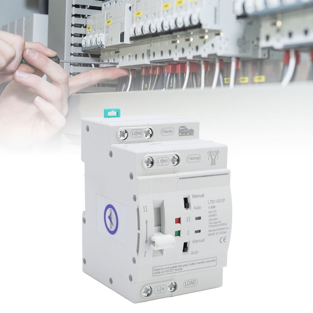 Interrupteur de Transfert Automatique Double Puissance Intelligent Boîte de Distribution PZ30 Rail DIN ATS Mini Générateur Interrupteur de Changement
