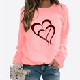 thumbnail image 1 of BVOFAR Chandails à Manches Longues de la Saint-Valentin pour Femmes Décontractés Mignons T-Shirts Graphiques Cœur d'Amour Tendance Col Rond Hauts 2025, 1 of 3