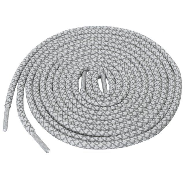 INSPIRE CHIC 2 Paires de Lacets Ronds Élastiques Unisexes Réfléchissants en Gris Pâle, Mesurant 120 cm (47.2 Pouces) de Longueur. Fabriqués en Tissu polyester durable avec un Motif Uni et Réfléchissant, Convenant aux Espadrilles. les Lacets Ont une Largeur de 0.5 cm (0.2 Pouces). Idéal comme Accessoire d'Entretien des Chaussures pour Améliorer la Visibilité et le style.