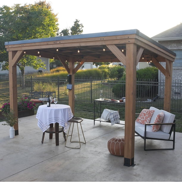 Backyard Discovery 12' X 9.5' Arcadia Slope Roof Gazebo - Walmart.ca